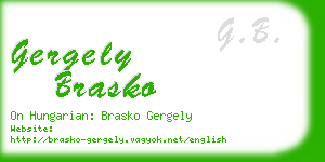 gergely brasko business card